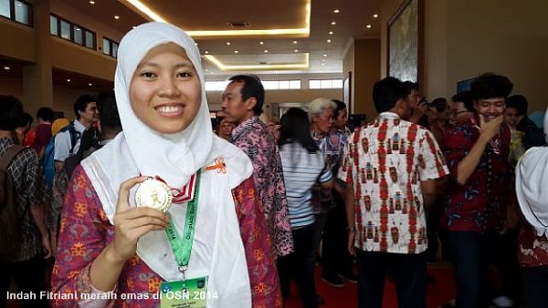 Dari Peringkat Terbawah, Indah Raih Emas di OSN